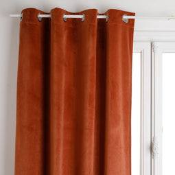 Fluwelen verduisterend gordijn - 140 x 260 cm - Terracotta