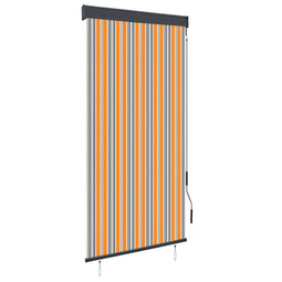 Rolgordijn voor buiten 100x250 cm geel en blauw
