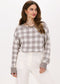 NA-KD Round Neck Knitted Sweater - Dames Trui - Biologisch katoen - Beige