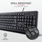 Trust TK-150 - Toetsenbord - Morsbestendig en stille toetsen - Qwerty US