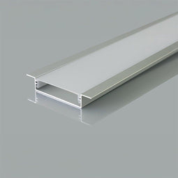 V-TAC VT-71002 - Inbouw LED strip profiel - 2m - Opale diffuser - Zilver