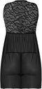 Fly Away Baby Doll & G-String Set - Black - S / M
