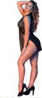 Fly Away Baby Doll & G-String Set - Black - S / M