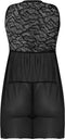 Fly Away Baby Doll & G-String Set - Black - S / M