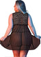 Fly Away Baby Doll & G-String Set - Black - S / M