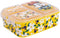 Minnie Mouse Broodtrommel Kind – 3-vaks Lunchbox – 900 ml – BPA-vrij – Stevig & Lekvrij – Gele Bloemenprint – Disney Design