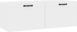 vidaXL - Wandkast - 100x36,5x35 - cm - bewerkt - hout - hoogglans - wit