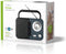 FM-Radio - Draagbaar Model - FM - Batterij Gevoed / Netvoeding - Analoog - 2.4 W - Zwart-Wit Scherm - Koptelefoonoutput - Handgreep - Grijs / Zwart