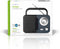 FM-Radio - Draagbaar Model - FM - Batterij Gevoed / Netvoeding - Analoog - 2.4 W - Zwart-Wit Scherm - Koptelefoonoutput - Handgreep - Grijs / Zwart