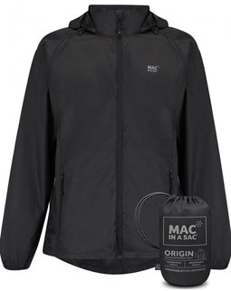 Mac in a Sac Origin 2 - Regenjas Unisex - Lichtgewicht waterdicht - Zwart - Maat 3XL