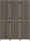 vidaXL - Kamerscherm - 3 - panelen - poly - rattan - grijs