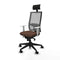 Bureaustoel met hoofdsteun Piqueras y Crespo 4B066N1 Donkerbruin