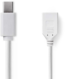 Nedis CCGP37450WT02 - Mini DP naar DP female adapterkabel - 20cm - Wit