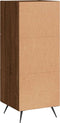 vidaXL - Dressoir - 34,5x34x90 - cm - bewerkt - hout - bruin - eikenkleur
