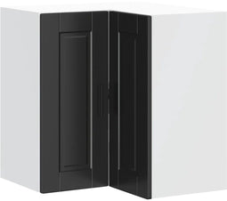 vidaXL - Keuken - hoekkast - "Porto" - bewerkt - hout - zwart