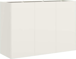 vidaXL - Plantenbak - 120x40x80 - cm - koudgewalst - staal - wit