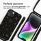 iMoshion Hoesje Geschikt voor iPhone 14 Hoesje Met Koord - iMoshion Siliconen design hoesje met koord - Zwart / Sky Black