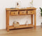 vidaXL - Wandtafel - 110x35x75 - cm - massief - eikenhout