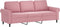 vidaXL - Driezitsbank - 180 - cm - fluweel - roze