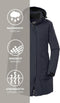 Damen Funktionsparka Parka/manteau impermeable avec capuche amovible Femme
