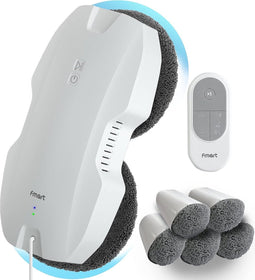 Fmart - Raamreinigingsrobot - 3800 Pa Aanpasbaar Zuigvermogen - Automatische Vensterreiniger met Dubbele Zuignappen