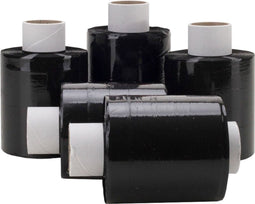 Mini wikkelfolie bundelfolie 20 micron 10 cm x 250 meter zwart | 40 stuks
