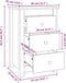 vidaXL - Nachtkastje - 40x35x61,5 - cm - massief - grenenhout - grijs
