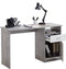 FMD Bureau met 1 lade 123x50x76,5 cm betonkleurig en wit