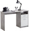 FMD Bureau met 1 lade 123x50x76,5 cm betonkleurig en wit