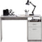 FMD Bureau met 1 lade 123x50x76,5 cm betonkleurig en wit