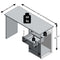FMD Bureau met 1 lade 123x50x76.5 cm wit en zwart 3004-001