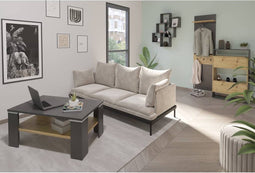 FMD Kapstok wandgemonteerd met schap 50x23x188 cm matera artisan eiken