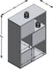 FMD Schappenkast met 3 open vakken vrijstaand 68,5x33x99 cm antraciet