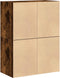 vidaXL - Kasten - met - 2 - lades - 2 - st - 60x31x40 - cm - bewerkt - hout - gerookt - eiken