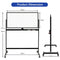 Coast Dubbele -zijdige magnetisch mobiel whiteboard mobiel rollend wit wandpaneel voor kantoorzwart