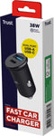 Trust Maxo Fast 38W PD Autolader - 2x USB - Power Delivery 3.0 - Quick Charge 3.0