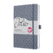 Sigel - notitieboek - A5 - Jolie Flair - hardcover - 174 pagina's - lijn - 80 grams papier - gletsjer grijs - SI-JN127