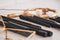 Gedraaide kaarsen Zwart 20 cm set van 4 - Twisted Candle – Twirl Candle -swirlkaarsen- Housevitamin