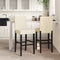 vidaXL - Barstoelen - 2 - st - massief - rubberhout - en - kunstleer