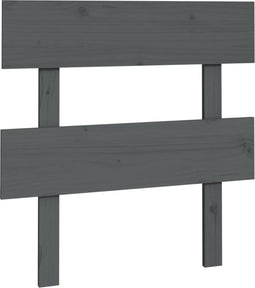 vidaXL - Hoofdbord - 103,5x3x81 - cm - massief - grenenhout - grijs