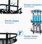 Happy Goods Doucherek - 3 Laags - Zelfklevend - RVS - Zwart - Draagcapaciteit 35 kg (2 haken)