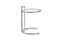 Feel Home Eileen - Verstelbare salontafel - Ø52cm - RVS frame en glazen blad