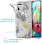 iMoshion Hoesje Geschikt voor Samsung Galaxy A71 Hoesje Siliconen - iMoshion Design hoesje - Meerkleurig / Zwart / Goud / Glamour Botanic
