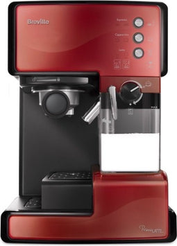 Breville PrimaLATTE - Combinatiekoffiemachine - 1,5 l watertank - 8 kopjes - Zwart Rood