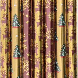METALLIC kerstpapier cadeaupapier inpakpapier K28 - 7 rollen - 200 x 70 cm - 3 designs (7 stuks)