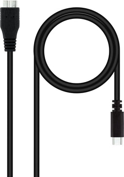 Nanocable 10.01.1201-BK - USB-C naar Micro-USB - 1 m - Zwart