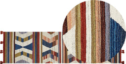 Beliani MRGASHAT - Kelim vloerkleed - Multicolor - Wol