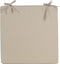 Stoelkussen buiten 40x40x2,8 cm taupe met bevestigingslussen