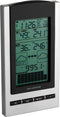 TFA-Dostmann 35.1083.54 - Weerstation - Digitaal - Tafel of Wandstation - Binnentemperatuur - Binnenvochtigheid - Radiogestuurde tijdsaanduiding - Datumaanduiding - Alarm - Snooze - Zilverkleurig - Zwart