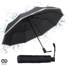Infinity Goods Stormparaplu - Paraplu - 140 km/u - Reflecterend - Ø 107 cm - Automatisch Uitklapbaar